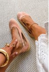 Różowe zamszowe baleriny barefoot Asmaa