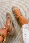 Beżowe zamszowe baleriny barefoot Asmaa