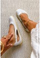 Białe baleriny barefoot Asmaa