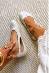 Białe baleriny barefoot Asmaa