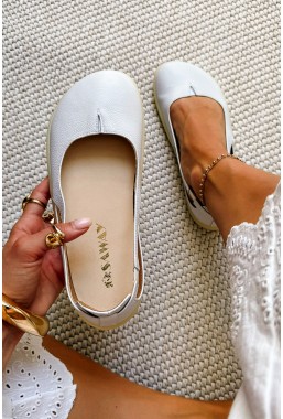 Białe baleriny barefoot Asmaa