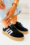 Czarne zamszowe sneakersy Lovera