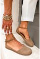 Brązowe baleriny barefoot Liviane