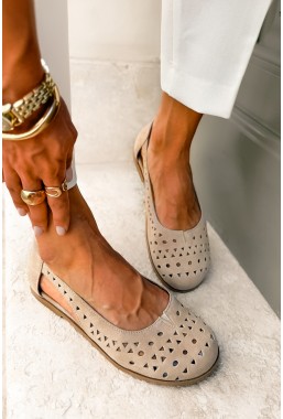 Beżowe baleriny barefoot Lorea