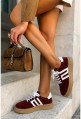 Bordowe sneakersy Lovera