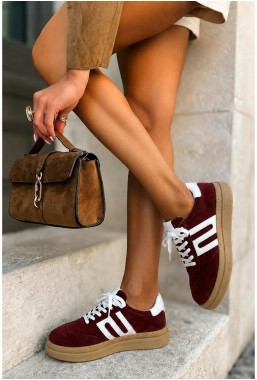 Bordowe sneakersy Lovera