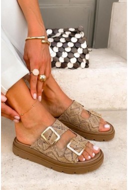 Brązowe klapki Selvera