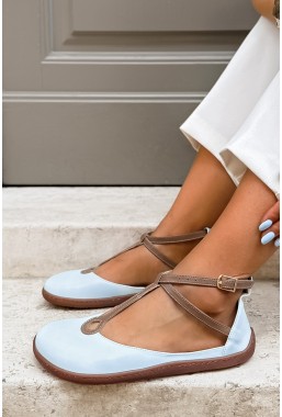 Pastelowe baleriny barefoot Merlina błęikt