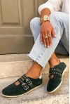 Zamszowe sneakersy Delivra khaki