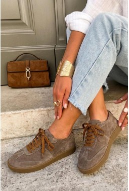 Zamszowe trampki Amoreva taupe