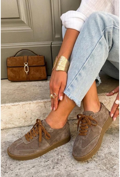 Zamszowe trampki Amoreva taupe
