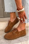 Brązowe zamszowe mokasyny barefoot Vellae