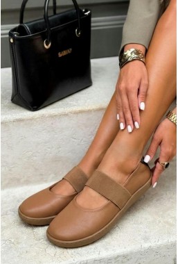 Brązowe baleriny barefoot Amirea