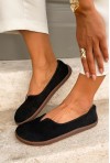 Czarne zamszowe baleriny barefoot Soralla