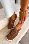 Zamszowe trampki barefoot Hally camel