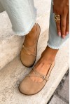 Jasnobrązowe baleriny barefoot Adela