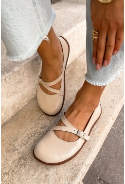 Beżowe baleriny barefoot Adela