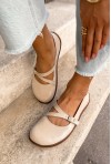 Beżowe baleriny barefoot Adela