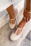 Beżowe baleriny barefoot Romany
