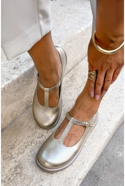 Baleriny barefoot Romany platyna