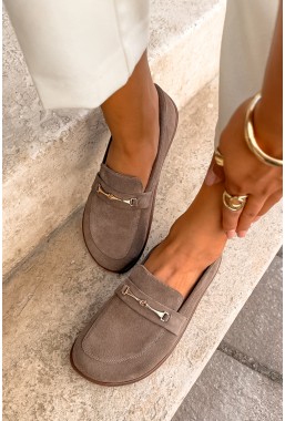 Zamszowe mokasyny barefoot Missy ziemia