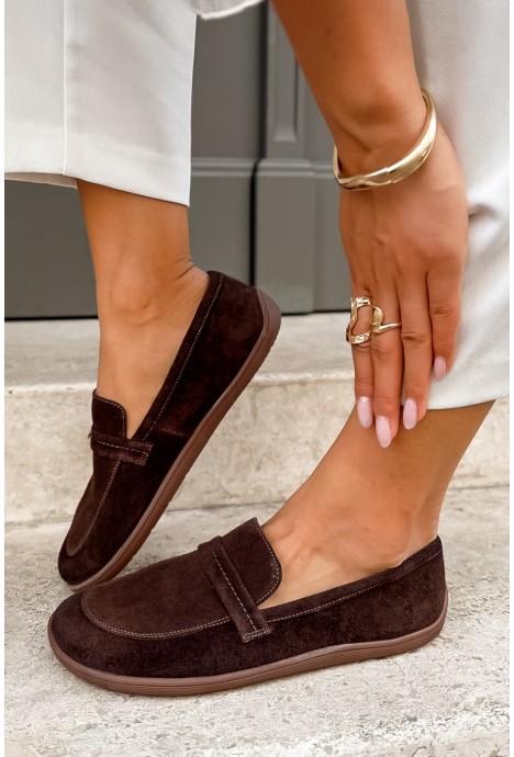 Brązowe mokasyny barefoot Krelia