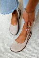 Zamszowe baleriny barefoot Nurea beż
