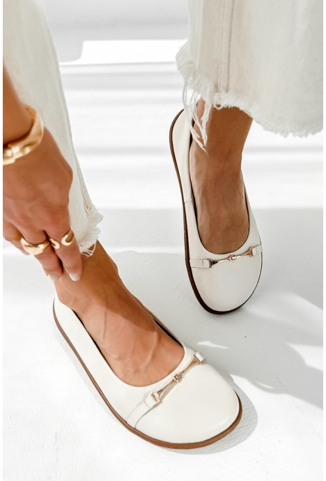Beżowe baleriny barefoot Fipre