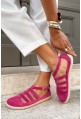 Różowe zamszowe baleriny barefoot Bruna