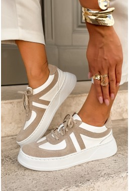 Biało-beżowe sneakersy Dolomi