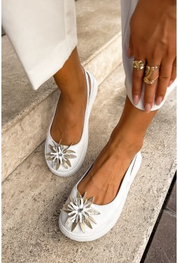 Białe baleriny barefoot Felicianna
