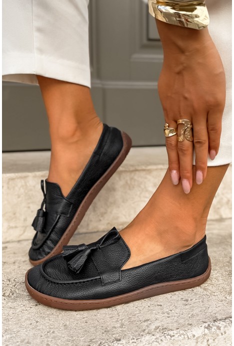 Czarne mokasyny barefoot Girssala