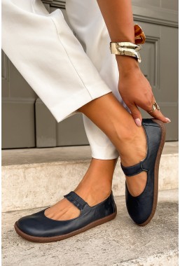 Granatowe baleriny barefoot Medagri