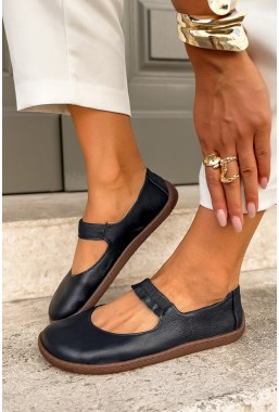 Granatowe baleriny barefoot Medagri