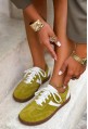 Zielone zamszowe trampki barefoot Laveria