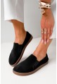 Czarne zamszowe mokasyny barefoot Nisha