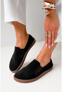 Czarne zamszowe mokasyny barefoot Nisha