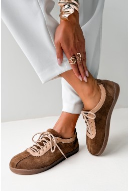 Zamszowe trampki barefoot Romilly camel
