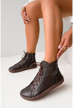 Brązowe botki barefoot Belen