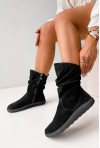 Czarne zamszowe botki barefoot Harleen