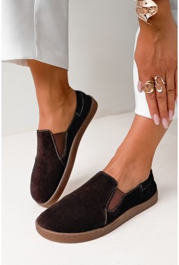 Brązowe zamszowe mokasyny barefoot Nisha
