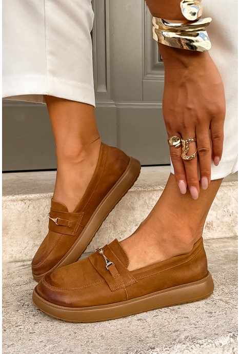 Brązowe mokasyny barefoot Beirea