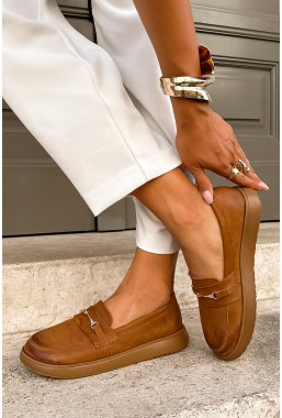 Brązowe mokasyny barefoot Beirea
