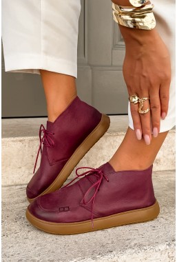 Bordowe botki barefoot Dolomisa