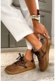 Zamszowe trampki barefoot Maureen camel
