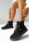 Czarne zamszowe botki barefoot Astro