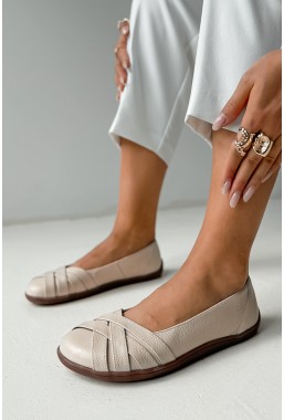 Klasyczne beżowe baleriny barefoot Rozelita