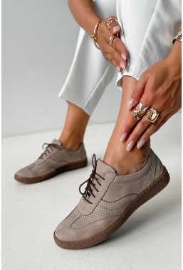 Zamszowe trampki Gerra taupe