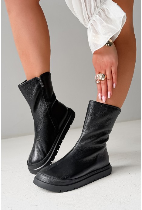 Czarne botki barefoot Eurelia