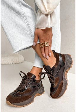 Ciemnobrązowe sneakersy Nemi